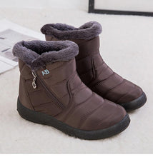 Load image into Gallery viewer, Fashion Womens Waterproof Boots Snow Boots For Winter Casual Lightweight Ankle Warm Winter Boots Fur Lined Warm Ankle Boots Slip On Waterproof Outdoor Booties Comfortable Shoes For Women
