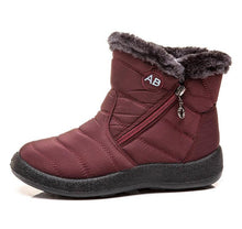 Load image into Gallery viewer, Fashion Womens Waterproof Boots Snow Boots For Winter Casual Lightweight Ankle Warm Winter Boots Fur Lined Warm Ankle Boots Slip On Waterproof Outdoor Booties Comfortable Shoes For Women
