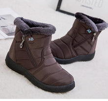Load image into Gallery viewer, Fashion Womens Waterproof Boots Snow Boots For Winter Casual Lightweight Ankle Warm Winter Boots Fur Lined Warm Ankle Boots Slip On Waterproof Outdoor Booties Comfortable Shoes For Women
