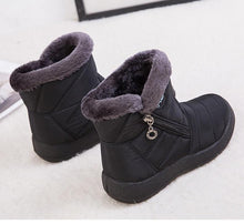Load image into Gallery viewer, Fashion Womens Waterproof Boots Snow Boots For Winter Casual Lightweight Ankle Warm Winter Boots Fur Lined Warm Ankle Boots Slip On Waterproof Outdoor Booties Comfortable Shoes For Women
