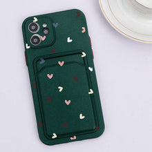将图片加载到图库查看器，Fashionable Anti-Scratch Soft Lining Protective Case For iPhone Cases Card Holder Cute Flower Heart Phone Case For iPhone 12 13 Mini Pro Beautiful Design  Soft Iphone Case
