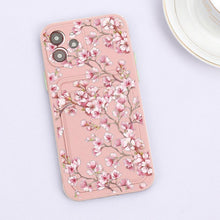 将图片加载到图库查看器，Fashionable Anti-Scratch Soft Lining Protective Case For iPhone Cases Card Holder Cute Flower Heart Phone Case For iPhone 12 13 Mini Pro Beautiful Design  Soft Iphone Case
