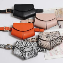 Load image into Gallery viewer, Fashionable Design Mini Adjustable Belt Waist Fanny Bag Ladies Cute Bag Women's Style Leather Pouch
