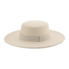Load image into Gallery viewer, Fashionable Fedora Hats Women Wide Brim Dress Caps  Women's Fedora Hats Elegant Wide Brim Fedora Hat  Wedding Men Hat Warm Retro Style Belt 56-58cm
