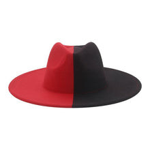 Load image into Gallery viewer, Fashionable Fedora Hats Women Wide Brim Dress Caps  Women's Fedora Hats Elegant Wide Brim Fedora Hat  Wedding Men Hat Warm Retro Style Belt 56-58cm
