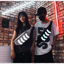 将图片加载到图库查看器，Fashionable Flash Reflective Chest Bag Iridescent Belt  Bum Bag For Travel Festival Sports Unisex Waist Bags
