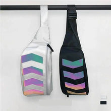 将图片加载到图库查看器，Fashionable Flash Reflective Chest Bag Iridescent Belt  Bum Bag For Travel Festival Sports Unisex Waist Bags
