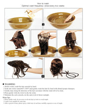 Load image into Gallery viewer, Fashionable Long Wavy Synthetic Wigs Brown to Blonde Ombre with Bangs Fake Hair for Women Daily Cosplay Party Heat Resistant Wigs For Black Women Gifts for Girlfriends
