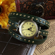 将图片加载到图库查看器，Fashionable River Leather Belt Retro Watch
