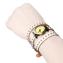 将图片加载到图库查看器，Fashionable River Leather Belt Retro Watch
