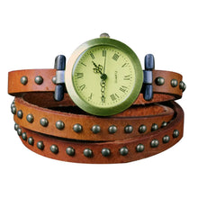 将图片加载到图库查看器，Fashionable River Leather Belt Retro Watch
