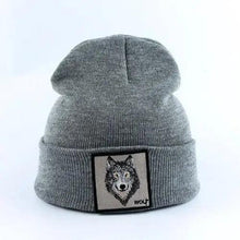 Load image into Gallery viewer, Fashionable Warm Animal Theme Wolf Knitted Unisex Beanies For Women Soft And Comfortable Beanies For Winter And Autumn
