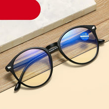 Load image into Gallery viewer, Fashionable Women And Men Round Reading Glasses Fashion Ultra Light Anti Blue Light Eyeglasses Unisex Stylish Eyeglasses Glasses Clear Lens Diopters +1+1.5+2+2.5+3+3.5+4
