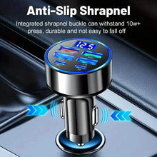 Load image into Gallery viewer, Fast Charging 6 Ports Car Charger Adapter with 4 USB + 2 Type-C 40W QC3.0
