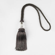 Load image into Gallery viewer, Faux Crystal Beaded Tassels Fringe Curtain Tieback Rope Window Decoration Door Hanging Ball Tassel Accessories Wonderful Curtain Holdbacks Curtains Tiebacks Home Decorative Braided Buckle Fastener Accessories Window Drapery Ball Tassels Tiebacks 50CM
