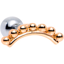 Load image into Gallery viewer, 16G 1/4 Rose Gold Tone Crescent Arc Cartilage Tragus Earring
