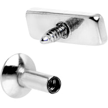 Load image into Gallery viewer, 3/16 6mm Steel Rectangle Internal Thread Daith Cartilage Tragus
