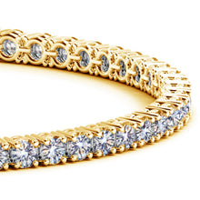 Load image into Gallery viewer, Lab Grown Round Diamond Tennis Bracelet in 14k Yellow Gold (7 cctw F/G  VS2/SI1)
