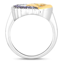 Load image into Gallery viewer, 0.28 Carat Genuine Tanzanite .925 Sterling Silver Ring
