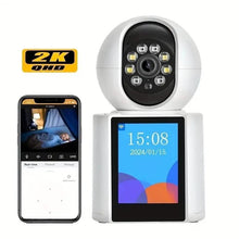 将图片加载到图库查看器，2-Pack: 2K Indoor Security Camera | 2-Way Audio &amp; Video Call + Night Vision
