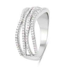 Load image into Gallery viewer, 0.46 Carat Genuine White Diamond 14K White Gold Ring (F-G Color, SI Clarity)
