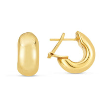 将图片加载到图库查看器，14k Yellow Gold Small Omega C Hoops
