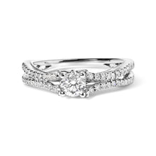 将图片加载到图库查看器，14K White Gold 5/8 Cttw Diamond Split Shank Engagement Ring  (G-H Color, VS2-SI1 Clarity) - Size 7
