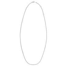 将图片加载到图库查看器，Double Extendable Cable Chain in 14k White Gold (1.40 mm)
