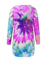 Load image into Gallery viewer, Full Size Tie-Dye Round Neck Long Sleeve Dress Trendy &amp; Comfortable Casual Dress for Women
