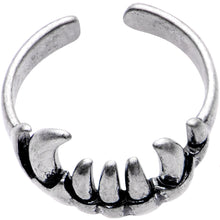 将图片加载到图库查看器，Silver Plated Terrible Teeth Toe Ring

