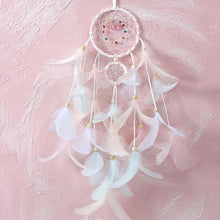 Load image into Gallery viewer, Feather Crafts Dream Catcher Brown Wind Chimes Handmade Christmas Net Handmade Wall Hanging Home Decor Dream Catcher With Feathers For Wall Hanging Car Home Balcony Decorations
