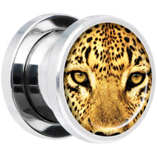 Load image into Gallery viewer, Full Color Leopard Eyes Steel Screw Fit Plug Set 00G
