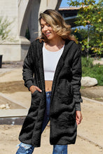 Load image into Gallery viewer, Red Double Take Full Size Hooded Teddy Bear Jacket with Thumbholes Ultra-Cozy &amp; Stylish Comfortable Outerwear

