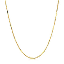 Load image into Gallery viewer, Diamond Cut Bar Links Pendant Chain in 14k Yellow Gold (1.3mm)
