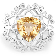 将图片加载到图库查看器，5.71 Carat Genuine Citrine .925 Sterling Silver Ring
