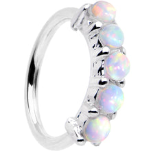 将图片加载到图库查看器，18G White Synthetic Opal Annealed Circular Ring
