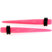 将图片加载到图库查看器，14G to 00G 18 Piece Ear Stretching Kit in Pink Acrylic Set
