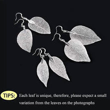 将图片加载到图库查看器，Filigree Long Leaf Dangle Earrings
