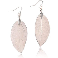 将图片加载到图库查看器，Filigree Long Leaf Dangle Earrings
