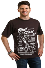 将图片加载到图库查看器，First Class Barber Men's Bamboo Viscose/Organic Cotton Short Sleeve Graphic T-Shirt
