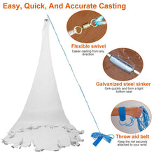 Load image into Gallery viewer, Fishing Cast Net Bait Trap Heavy Duty
