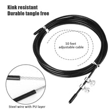 Load image into Gallery viewer, Fitness Jump Rope Exercise Light Bearing Skipping Ropes Metal Speed  Gym Training Equipment Mens Speed Jumping Rope For Training Fitness Exercise Adjustable Adults Workout Skipping Rope For Men And Women
