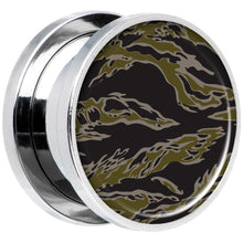 Load image into Gallery viewer, Tiger Camo Print Steel Screw Fit Plug Set 5/8
