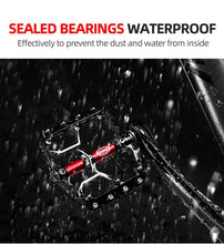 Load image into Gallery viewer, Flat Bike Pedals Road 3 Sealed Bearings Bicycle Pedals Mountain Bike Pedals Wide Platform Accessories Mountain Bike Pedals Aluminum Bicycle Flat Platform Pedals Lightweight Non-Slip Sealed Bearing For Road Mountain
