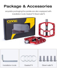 将图片加载到图库查看器，Flat Bike Pedals Road 3 Sealed Bearings Bicycle Pedals Mountain Bike Pedals Wide Platform Accessories Mountain Bike Pedals Pedals Bicycle Flat Pedals Aluminum Sealed Bearing Lightweight Platform For Road Mountain

