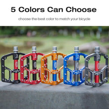 将图片加载到图库查看器，Flat Bike Pedals Road 3 Sealed Bearings Bicycle Pedals Mountain Bike Pedals Wide Platform Accessories Mountain Bike Pedals Pedals Bicycle Flat Pedals Aluminum Sealed Bearing Lightweight Platform For Road Mountain
