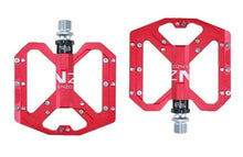 将图片加载到图库查看器，Flat Foot Ultralight Mountain Bike Pedals CNC Aluminum Alloy Sealed 3 Bearing Anti-slip Bicycle Pedals Bicycle Bike Pedals CNC Machined Platform Pedal 3 Sealed Bearings Bicycle Pedal For Adult And Youth With Non-Slip
