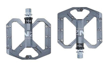 将图片加载到图库查看器，Flat Foot Ultralight Mountain Bike Pedals CNC Aluminum Alloy Sealed 3 Bearing Anti-slip Bicycle Pedals Bicycle Bike Pedals CNC Machined Platform Pedal 3 Sealed Bearings Bicycle Pedal For Adult And Youth With Non-Slip

