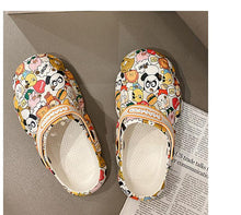 将图片加载到图库查看器，Flat Slippers For Women Summer Slipper Cute Sandals Casual Shoes Hollow Out Mesh Sandal Clogs Sandals Quick Drying Slippers Walking Lightweight Rain Beach Summer Pool Water Shoes Breathable Footwear
