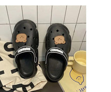 将图片加载到图库查看器，Flat Slippers For Women Summer Slipper Cute Sandals Casual Shoes Hollow Out Mesh Sandal Clogs Sandals Quick Drying Slippers Walking Lightweight Rain Beach Summer Pool Water Shoes Breathable Footwear
